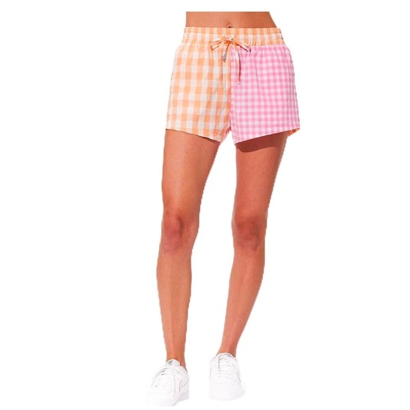 Eleven by Venus Williams | Tennis Pickleball Cindy Short Coral Fuchsia Check | S - Picture 1 of 8